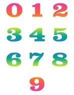 color Numbers 0-9 drawing