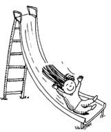 girl on the playground slide