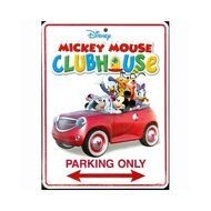 Mickey Mouse Club House Metal Parking Sign