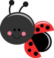 Cute Ladybug cartoon drawing