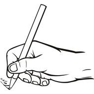 writing hand