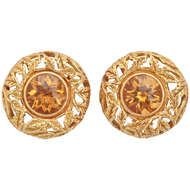 round gold earrings