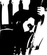 Firewood Silhouette drawing