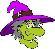 Halloween Witch with green face