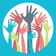 clipart with colored hands