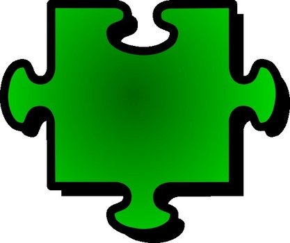 Green Jigsaw Piece 8 At Clkercom Vector Online