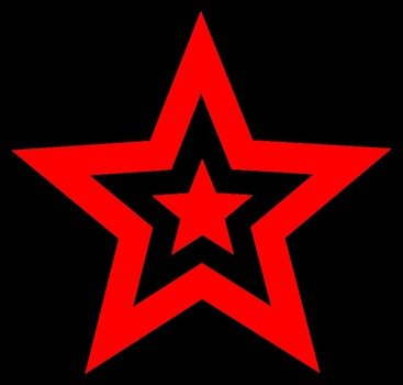 Red Star In Black, drawing