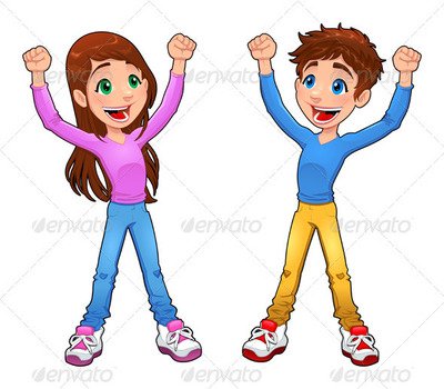 Enthusiast Boy And Girl Cartoon Vector Isolated Character clipart