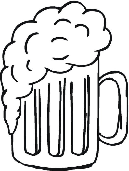 drawn beer mug