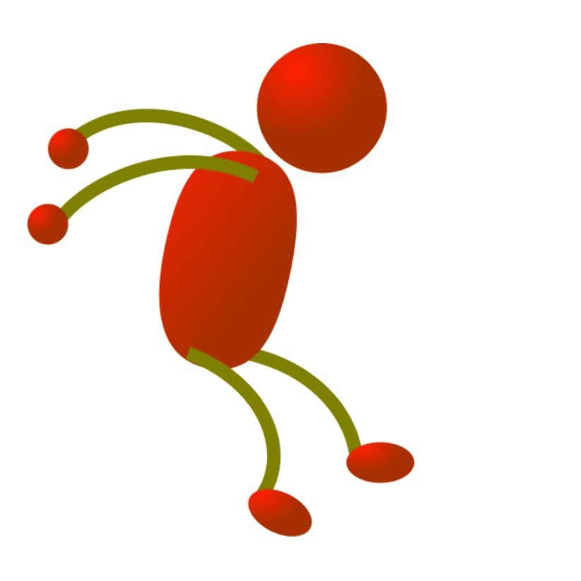 Stick Figure Man Jumping Vector