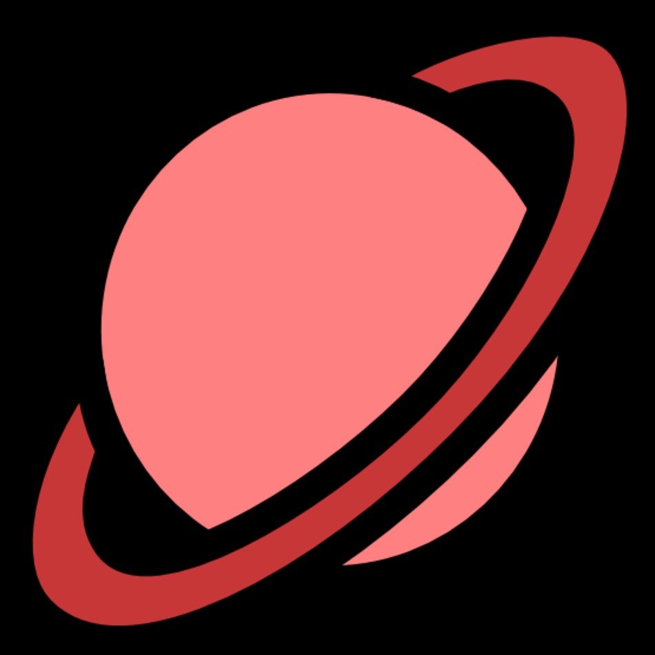 clipart of the pink planet