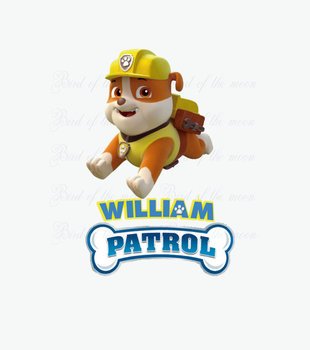 Printable Diy Paw Patrol Rubble Iron On Transfer Digital N2
