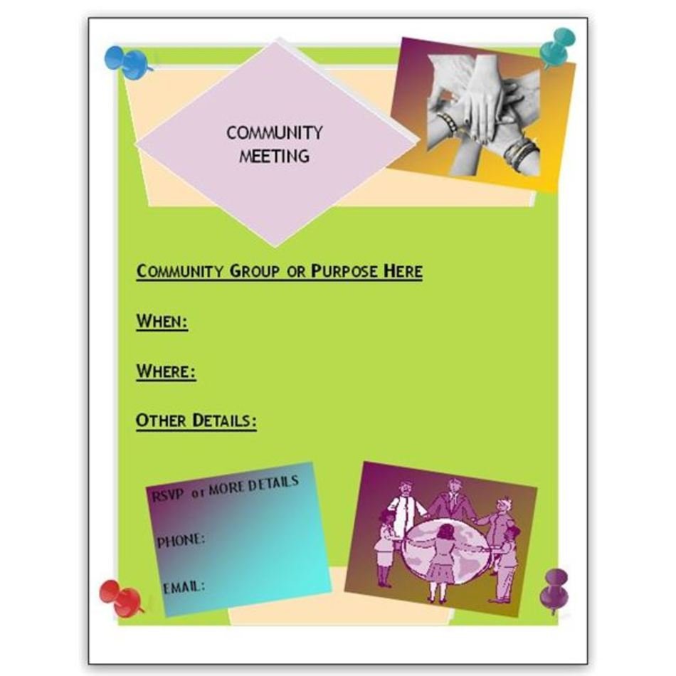 Microsoft Publisher Flyer Templates For Community Meetings