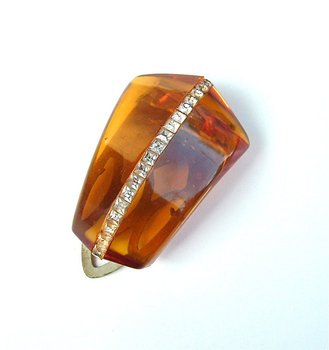 Art Deco Vintage Bakelite Jewelry Rhinestone Fashion Accessories Dress