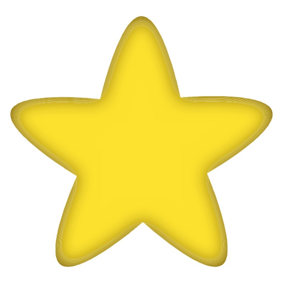 Five Pointed Yellow Star At Clkercom Vector