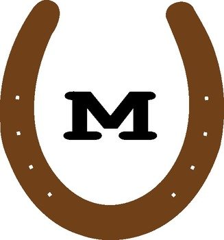 Brown M Horseshoe At Clkercom Vector Online