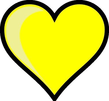 Yellow Heart At Clkercom Vector Online Royalty N2
