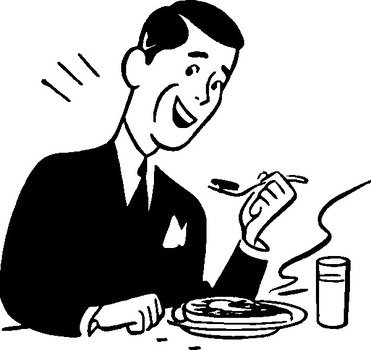 Man Eating Steak At Clkercom Vector Online