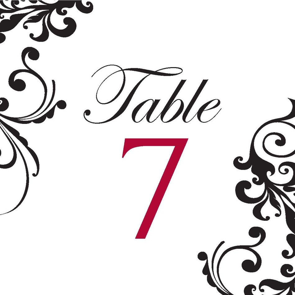 Clipart of the table 7 sign