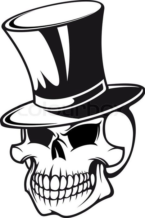 picture of a skull in a cylinder