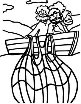 Miraculous Catch Of Fish Coloring Page &171 Crafting The Word God
