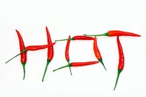 inscription of hot chili peppers