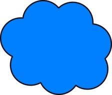 Blue Cloud At Clkercom Vector Online Royalty clipart