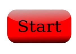 Clip art of red start button