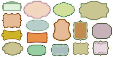 Clip Art of the paisley frames