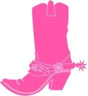 Pink Cowgirl Boot drawing