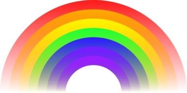 bright rainbow on a white background