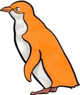 Orange Penguin drawing