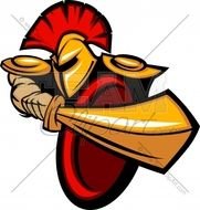 Spartan Logo &ndash; With Sword Vector Illustration