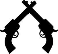 clipart of the guns silhouettes