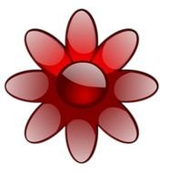 Red Glossy Flower Svg