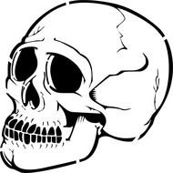 sad Skull drawing