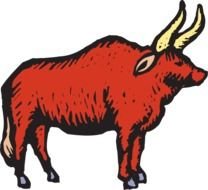 Stylized Red Bull Art Png And Svg