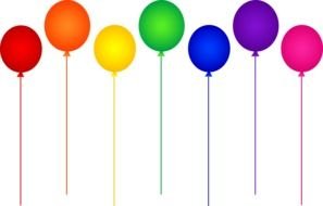 Happy Birthday Celebration colourful balls clipart