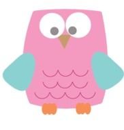pink Owl Cartoon drawing