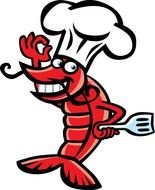 shrimp cook in graphic presentation