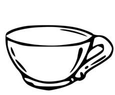 cup drawing on a white background