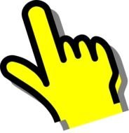 Yellow Hand At Clkercom Vector Online Royalty