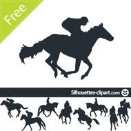 Jockey Vector Silhouettesilhouettes Silhouettes
