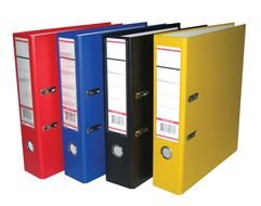 four multi-colored folders