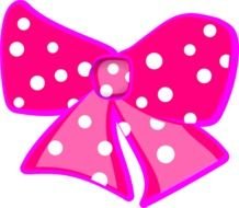 Minnie Mouse Pink Polka Dot Bow drawing