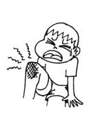 drawn boy with injured knee