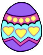 Easter Egg with heart pattern