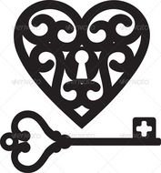 Open Opening Ornate Pattern Retro Styled Safety Security clipart