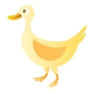 drawing of a yellow duck on a white background