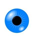 Cartoon blue eye clipart